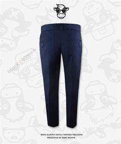 img 3 attached to Stylish Gently Tapered Black Bianco Trousers for Boys - A Perfect Blend of Comfort and Fashion in Pants