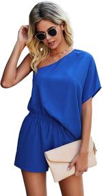 img 1 attached to 👗 SheIn Women's Batwing Shoulder Jumpsuit - Fashionable Clothing Option for Jumpsuits, Rompers & Overalls