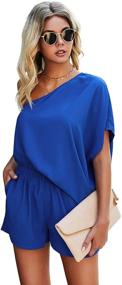 img 2 attached to 👗 SheIn Women's Batwing Shoulder Jumpsuit - Fashionable Clothing Option for Jumpsuits, Rompers & Overalls