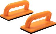 enhance workshop safety with safety push block 2 pack - high visibility orange color for router tables, jointers, shapers, and band saws logo