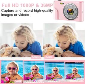 img 3 attached to 📸 Wechi 1080P HD Digital Camera - Pink Vlogging Video Camera with 16X Digital Zoom, Mini Camera for Kids, Teens, Seniors, and Beginners