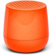 🔈 lexon mino - compact bluetooth speaker & selfie remote - rechargeable (fluorescent orange) logo