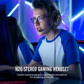 img 3 attached to NUBWO N20 Gaming Headset - Stereo Headphones for PS4, Xbox One, PS5 Controller, PC - Over Ear with Microphone, Noise Cancelling Mic, Bass Surround - Soft Memory Earmuffs for Xbox Series X Games