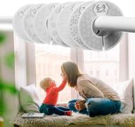 👶 геометрические разделители шкафа baby nest designs для детской одежды, набор из 7 универсальных разделителей по размеру и возрасту от новорожденных до 24 месяцев, органайзеры для детской комнаты, подарок на беби-шауэр. логотип