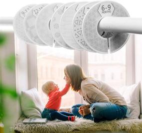 img 4 attached to 👶 Геометрические разделители шкафа Baby Nest Designs для детской одежды, набор из 7 универсальных разделителей по размеру и возрасту от новорожденных до 24 месяцев, органайзеры для детской комнаты, подарок на беби-шауэр.