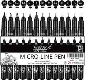 img 4 attached to PANDAFLY Micro-Pen Fineliner Ink Pens: Precision Multiliners for Art, Sketching, and Manga - 13 Sizes/Black