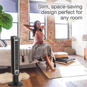 img 2 attached to 🗼 Lasko 2511 36” Oscillating Tower Fan with Remote Control - 3 Speeds, Black, 36 Inch