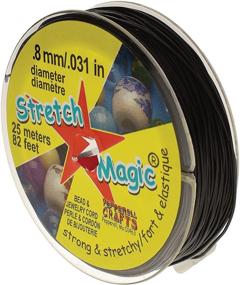 img 4 attached to Stretch Magic Bead & Jewelry Cord - Strong & Stretchy, Easy to Knot - 0.8mm Diameter - Black - 25-Meter Spool - Elastic String for Beaded Jewelry Making