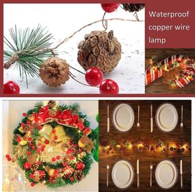 img 2 attached to 🎄 Sparkle up Your Christmas Decor with 6.5FT 20 LED Lighted Garland - Perfect for Mantle, Tree, Indoor/Outdoor Display