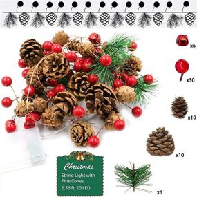 img 3 attached to 🎄 Sparkle up Your Christmas Decor with 6.5FT 20 LED Lighted Garland - Perfect for Mantle, Tree, Indoor/Outdoor Display