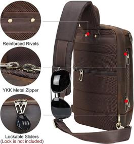 img 3 attached to Versatile and Stylish Genuine Leather Backpack Crossbody Shoulder: A Must-Have Accessory