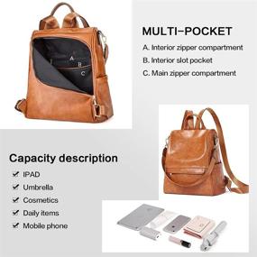 img 2 attached to CLUCI Backpack Shoulder Anti Theft Two Toned Women's Handbags & Wallets and Fashion Backpacks