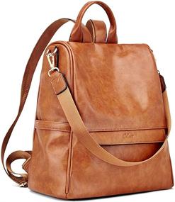 img 4 attached to CLUCI Backpack Shoulder Anti Theft Two Toned Women's Handbags & Wallets and Fashion Backpacks