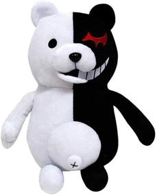 img 4 attached to Black White Monokuma Bear Plush Doll - TIMSOPHIA 🐼 36cm for Girls Birthday, Women Pillow Toy, Home Decor Adornment