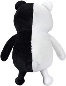 img 2 attached to Black White Monokuma Bear Plush Doll - TIMSOPHIA 🐼 36cm for Girls Birthday, Women Pillow Toy, Home Decor Adornment