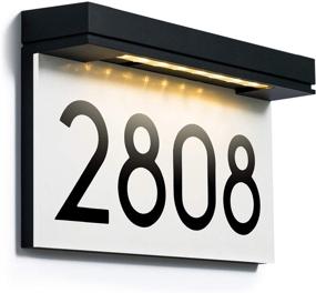 img 4 attached to ⚡️ Solar Powered House Address Plaques, Outdoor House Numbers with LED, Waterproof Address Sign in 3000K Warm White