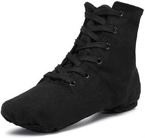 img 4 attached to 🩰 Jazz Dance Boots Ballet Dancing Sneakers - Smithmelody Canvas for Men, Women, and Kids
