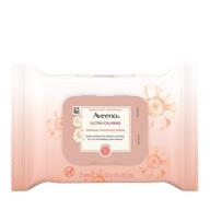 🌿 aveeno ultra-calming makeup removing facial cleansing wipes for sensitive skin, calming feverfew extract, oil-free & non-comedogenic, 25 ct logo