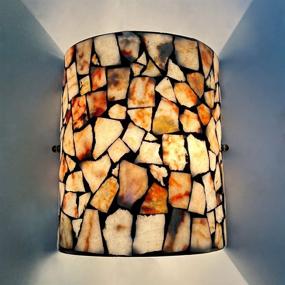 img 3 attached to 🌈 Exquisite ARTZONE Stained Glass Wall Sconces: Stunning Natural Stone Mosaic Material Wall Light for Bedroom & Corridor