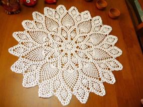 img 4 attached to 🍽️ Damanni Handmade Crochet Tablecloth Doilies: Premium Food Service Dining Accessory