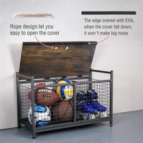 img 1 attached to 🔧 Mythinglogic Heavy-Duty Storage Bench: Optimal Garage & Sports Equipment Organizer