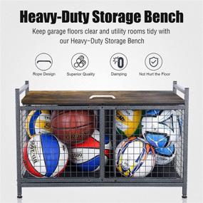 img 2 attached to 🔧 Mythinglogic Heavy-Duty Storage Bench: Optimal Garage & Sports Equipment Organizer