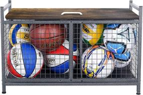 img 4 attached to 🔧 Mythinglogic Heavy-Duty Storage Bench: Optimal Garage & Sports Equipment Organizer