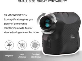 img 2 attached to 🏌️ DNC Golf Laser Rangefinder with 6X Magnification, 650 Yard Range, Target Lock, Continuous Scan, Vibration Alert, Noise Filtration, and IPX5 Water Resistance