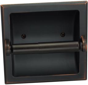 img 1 attached to High-Quality Oil Rubbed Bronze Recessed Toilet/Tissue Paper Holder with Mounting Bracket - Durable All-Metal Construction for Designers Impressions