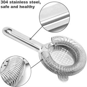 img 2 attached to Hawthorne Cocktail Strainer - Premium Stainless Steel Bar Tool Drink Strainer for Bartenders and Mixologists, Perfect for Bartending and Home Bar Enthusiasts