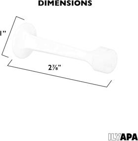 img 2 attached to Ilyapa Прочные остановки дверей - 10-пакет - Традиционная дверная остановка белого цвета с резиновым бампером - 2 ⅞ дюйма