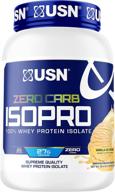 💪 usn supplements zero carb isopro 100% whey protein isolate powder - keto friendly, sugar free and low calorie, vanilla, 1.7 lb: boost your fitness with delicious and healthy whey protein isolate! logo