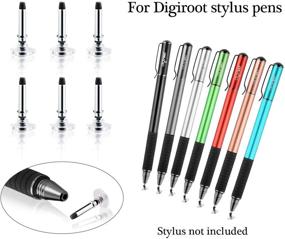 img 2 attached to 🖊️ Digiroot High Precision Disc Tip Replacements for Digiroot Capacitive Stylus Pens (6-Pack)