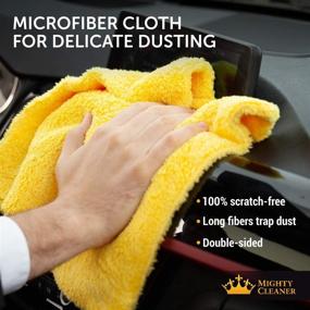 img 2 attached to Premium Microfiber Towels for Cars - 6 Pack - (12” x 12”) - 2-Sided Drying Towels - Professional Car Drying Towel