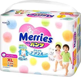 img 2 attached to Kao Merries Baby Pants Diaper XL Bulk Pack - 3 Bags (38 Pieces per Bag, 12-22KG)