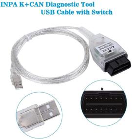 img 3 attached to 🔌 Инновационный антиломающий кабель INPA K+ CAN Ediabas с интерфейсом DCAN для кодирования - идеально подходит для серии R56 E87 E93 E70.
