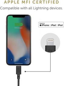 img 3 attached to 🔌 Ultra-Strong Reinforced 4ft Native Union Belt Cable: MFi Certified, Durable Lightning to USB Charging Cable with Leather Strap for iPhone/iPad (Cosmos)