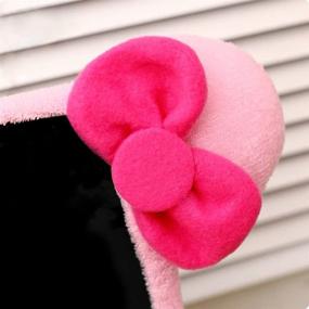 img 3 attached to LINXTAR 20''-29'' Computer Monitor Cover: Cat Ear Design, Furry Kawaii Pink Dustproof Protector for PC Tablet TV