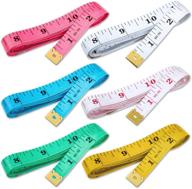 📏 versatile 6 pack soft tape measure: 60 inches, double scale for body sewing, weight loss, medical measurements, tailoring & crafts logo