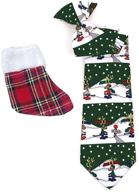🦌 festive boys' reindeer christmas necktie & gift stocking set logo