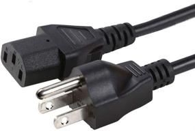 img 3 attached to 🔌 UL Listed 3 Prong AC Wall Cable for Dynex TV DX-32L221A12 DX-40L130A11, Panasonic Viera TV TC-P50S2 TC-P46S2 TC-P50U2, Samsung LG TV Power Supply