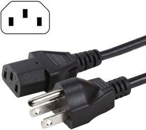 img 2 attached to 🔌 UL Listed 3 Prong AC Wall Cable for Dynex TV DX-32L221A12 DX-40L130A11, Panasonic Viera TV TC-P50S2 TC-P46S2 TC-P50U2, Samsung LG TV Power Supply