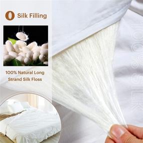 img 3 attached to 🌸 LilySilk All Season Silk Comforter/Duvet/Quilt: Luxurious & Warm Queen Size 100% Cotton Cover with 100% Silk Floss Filling (87x90 Inch)