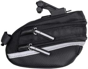 img 3 attached to 🚲 Topeak Wedge Pack II Seat Bag: Large Size with F25 Fixer, Rain Cover - Ultimate Cycling Storage Solution