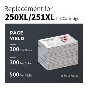 img 1 attached to 🖨️ LemeroUexpect Ink Cartridge Set Compatible with Canon PGI-250XL CLI-251XL for PIXMA MX922 IP8720 MG7520 MG5520 MG6620 Printer (18-Pack, 6 PGBK, 3 Black, 3 Cyan, 3 Magenta, 3 Yellow)