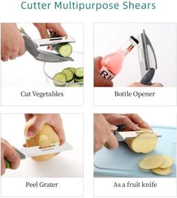 img 2 attached to 🔪 Умный кухонный измельчитель Green Clever Food Choppers Smart Cutter Slicer с встроенной разделочной доской для пикников, кухонных овощей и еды