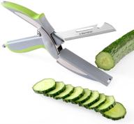 🔪 умный кухонный измельчитель green clever food choppers smart cutter slicer с встроенной разделочной доской для пикников, кухонных овощей и еды логотип