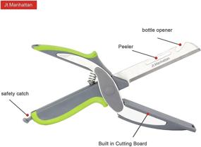 img 3 attached to 🔪 Умный кухонный измельчитель Green Clever Food Choppers Smart Cutter Slicer с встроенной разделочной доской для пикников, кухонных овощей и еды