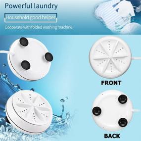 img 3 attached to 🧼 Turbo Washer & Sterilizer: Portable Mini Washing Machine and USB Powered Ultrasonic Turbo Dishwasher for Travel, Business Trips, RVs, and Apartments - Dirt-PinesT