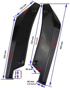 img 1 attached to 🚗 Universal Carbon Fiber/Black Rear Bumper Diffuser Side Fender Skirt Lip Splitter Canard Protectors - 1 Pair
